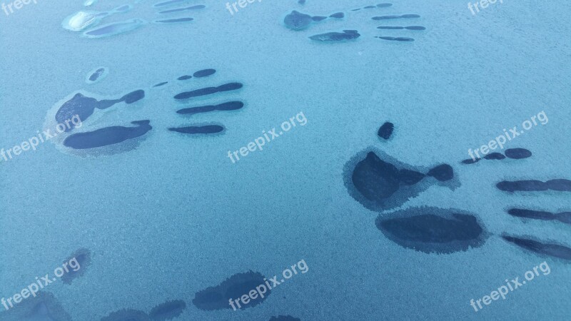 Hand Print Frost Winter Frosted Frozen