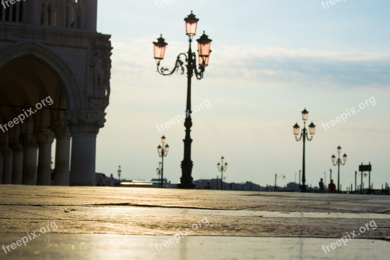 Morning Sunrise Morgenstimmung Silhouette Venice