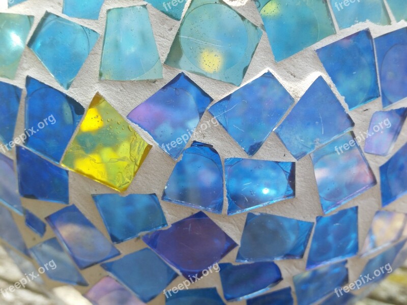 Mosaic Blue Design Pattern Decorative