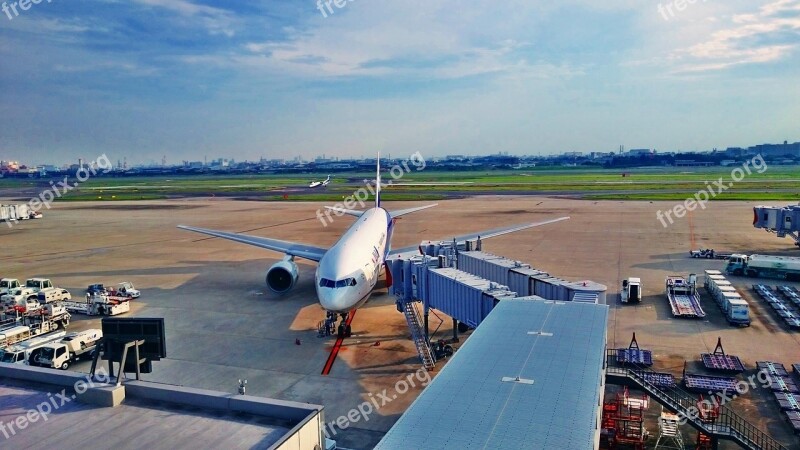 Airport Japan Sky Airplane Blue