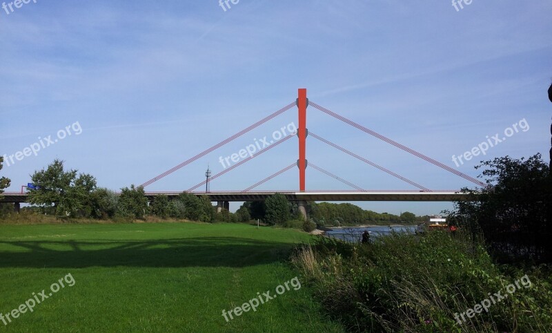 Bridge Duisburg Rhine Germany Ruhr Area