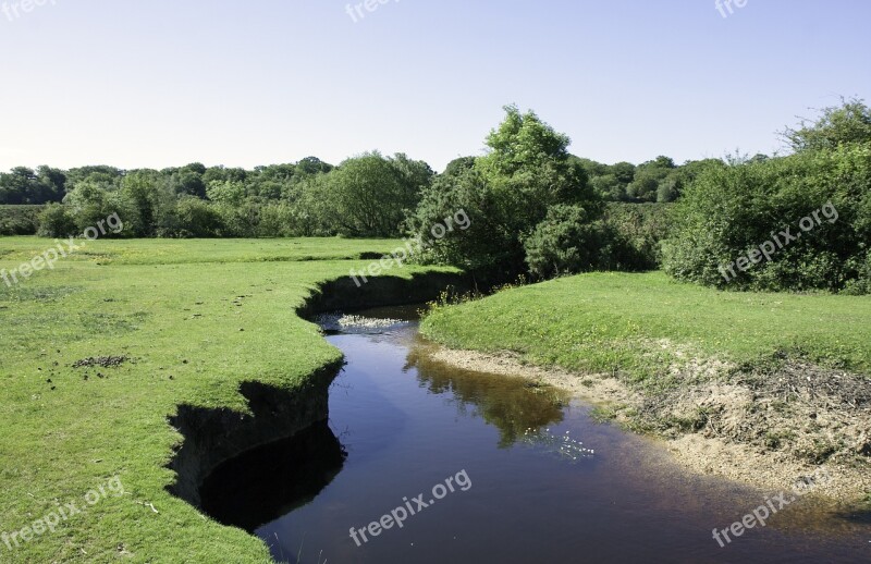 Stream Countryside Brook Nature Landscape