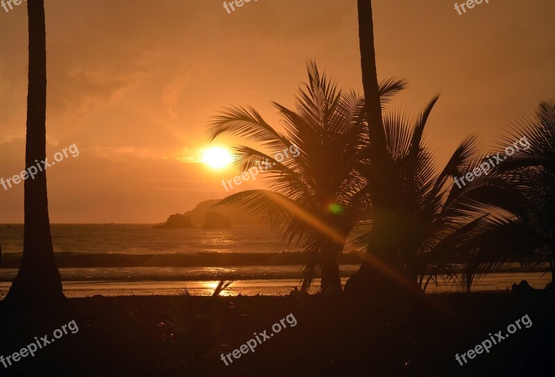 Sunset Beach Costa Rica Vacation Water