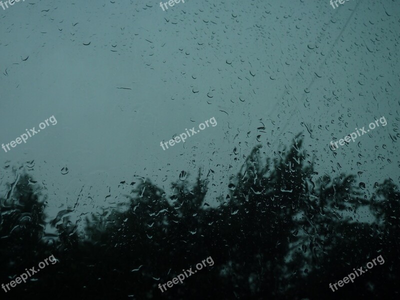 Rain Clouds Partly Cloudy Trees Dark