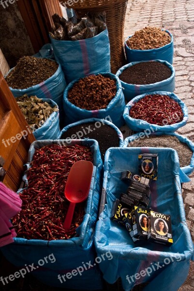 Spices Morocco Blue Street Typical