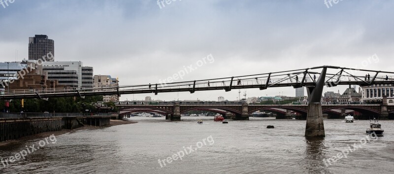 Bridge River Thames Millennium Sky