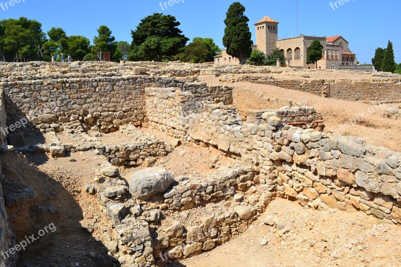 Ancient Ruins Ruins Of Empúries Empãºries Costa Brava Ancient City