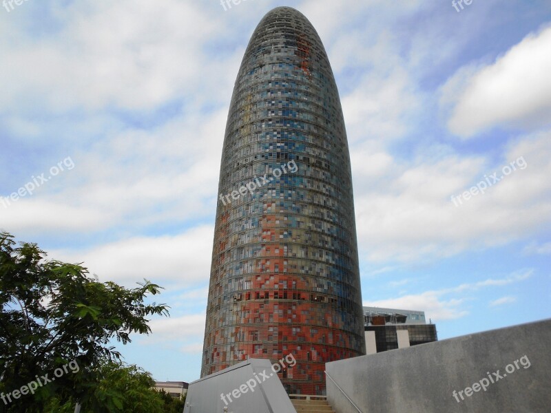 Torre Agbar Barcelona Free Photos