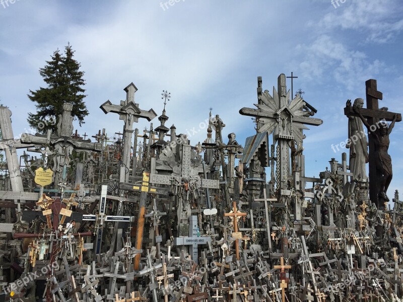 Lithuiania Hill Of Crosses Cross Religion Symbol