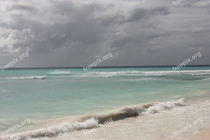 Caribbean Sea Rain Sea Winter Sea Free Photos