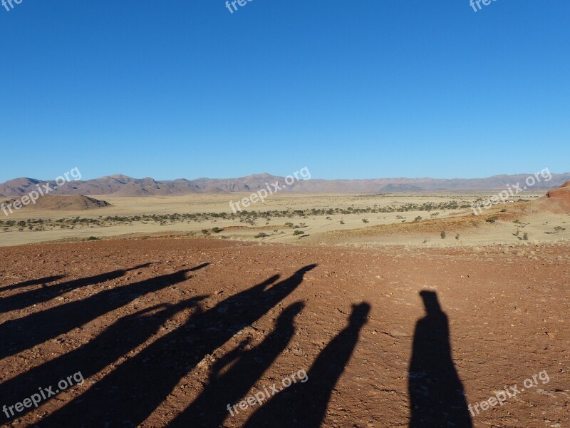 Desert Landscape Silhouettes Shadow Play Namibia Desert