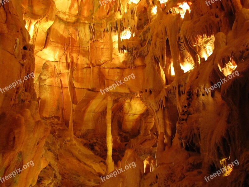 Cave Stalactites Stalagmites Free Photos