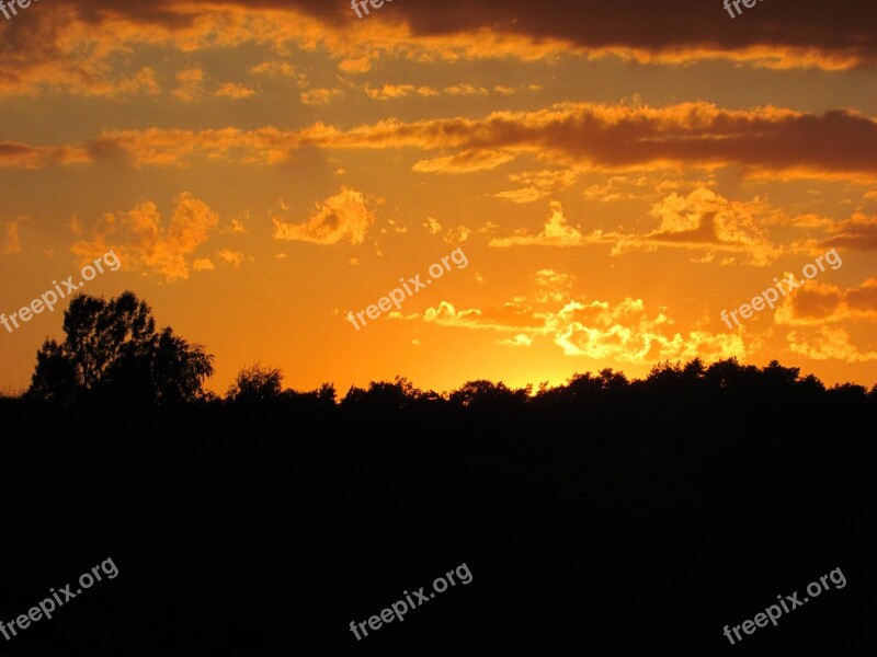 Sunset Orange Glow Shine Sun