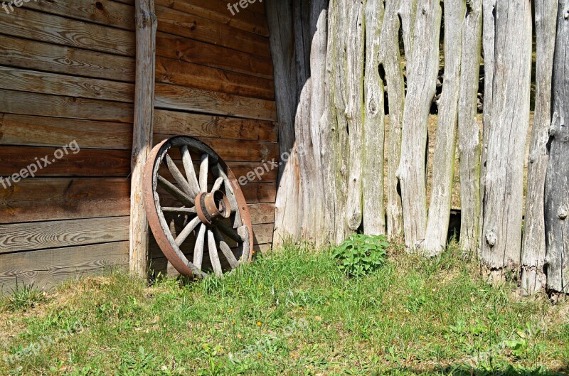 Cart-wheel The Middle Ages Village Former Farm Car