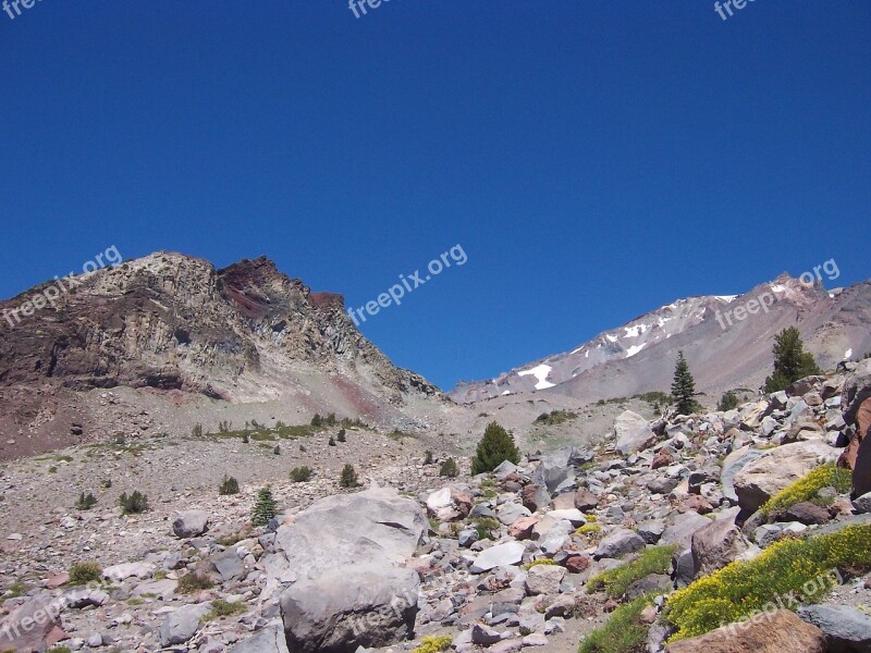 Mount Shasta Peak Mountain California Volcano