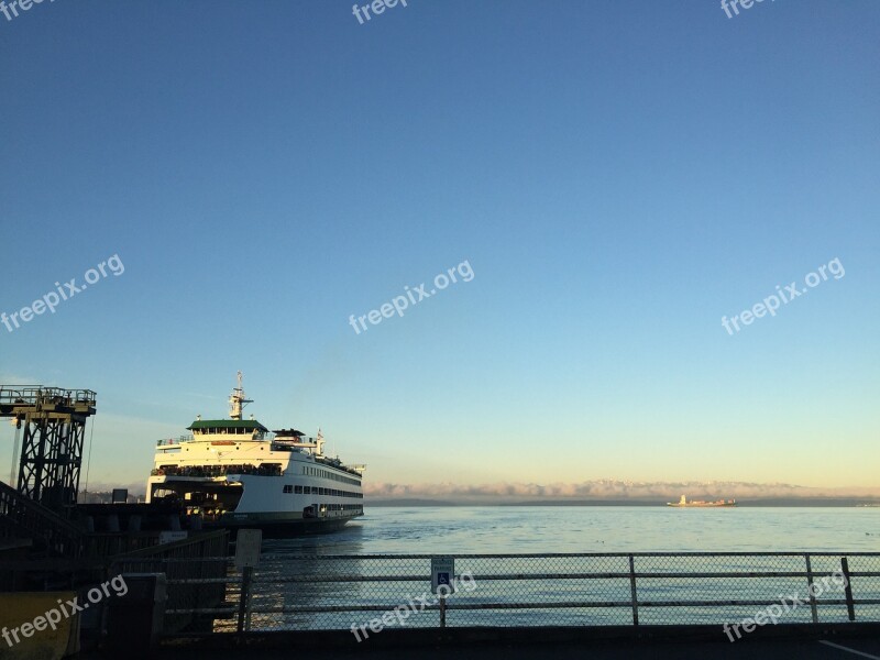 Ferry Washington Puget Sound Seattle Water