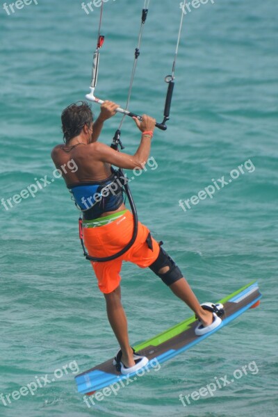 Surf Kite Surfing Man People Sports