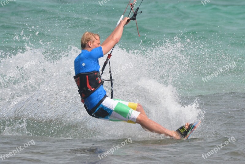 Surf Kite Surfing Man People Sports