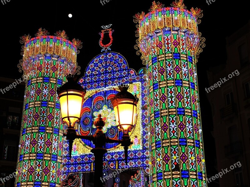 Fallas Valencia Valence Light Region Of Valencia