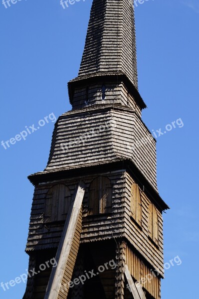 Pelarne Steeple Wooden Church Old Sweden