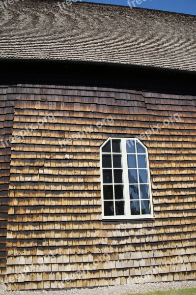 Church Wood Shingles Facade Architecture Sweden