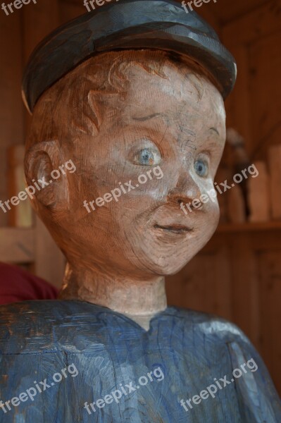 Holzfigur Lönneberga Emil Tischlerschuppen Astrid Lindgren