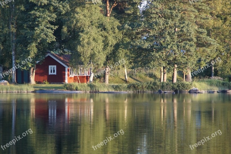 Lake Idyll Bank Water Idyllic