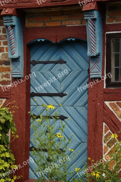 Door Input Painted Decorated Old