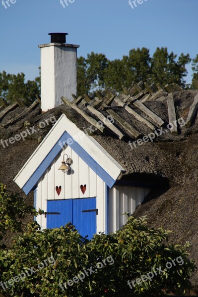 Gable House Thatched Thatched Roof Baltic Sea