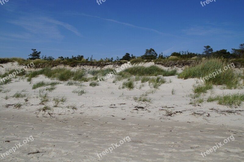 Dune Dune Landscape Grasses Sea Ocean