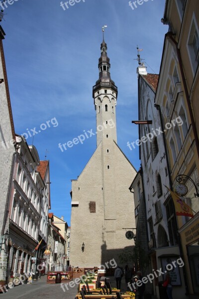 Church Historic Center Estonia Architecture Steeple