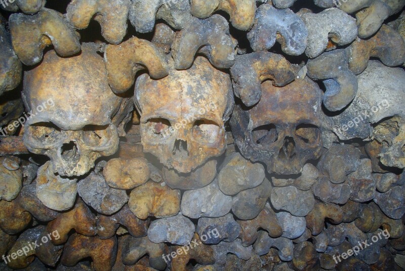 Catacombs Underground Ossuaries Paris Bones Cemetery