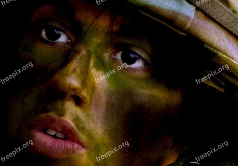 Competitor Close Up Face Soldier Female