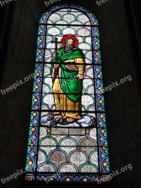 Basilica Saint Eutrope Saintes France Stained Glass