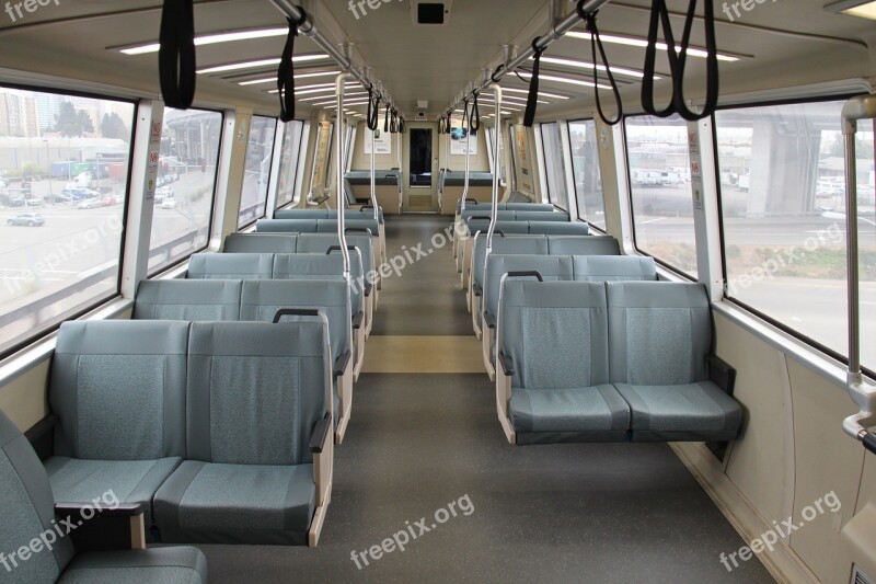 Bart Car Interior Train Transit