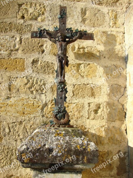 Barran France Wayside Cross Symbol Christianity