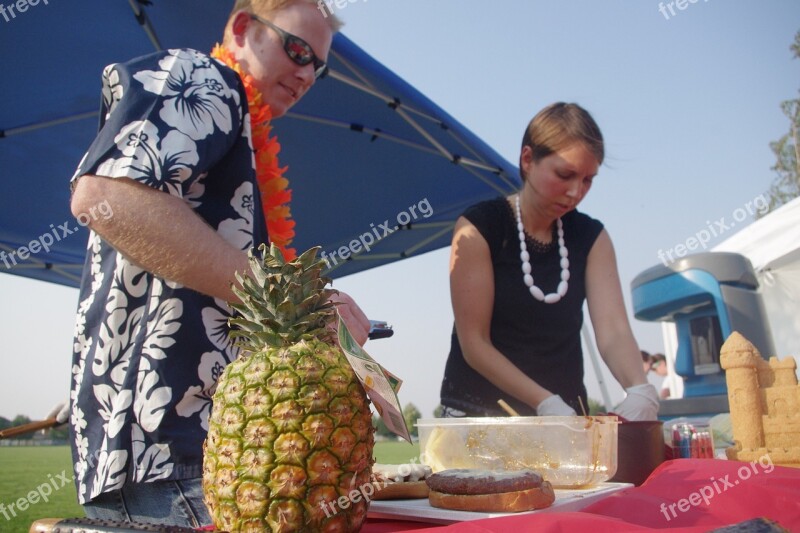 Bbq Cookout Burger Pineapple Hamburger