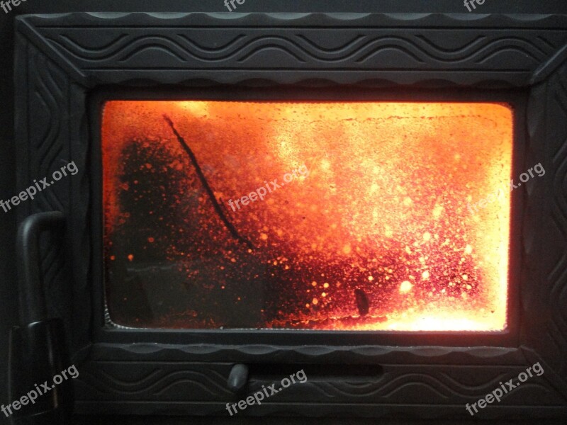 Fire Indoors Fireplace Warm Heat