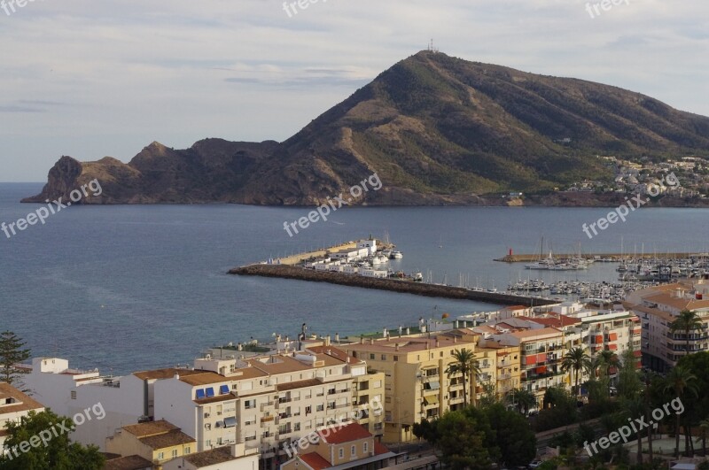 Landscape Altea Alicante Port Sea