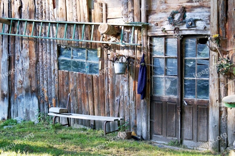 Cabin Old Farm Ranch Field