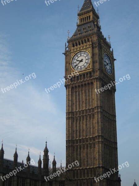 London Street Uk Big Ben Tower