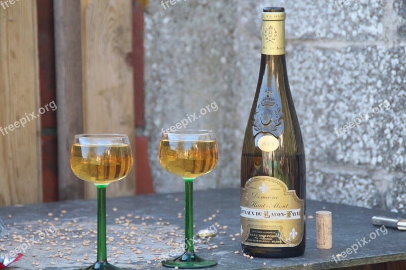 Aperitif Glass Bottle Champagne Alcohol