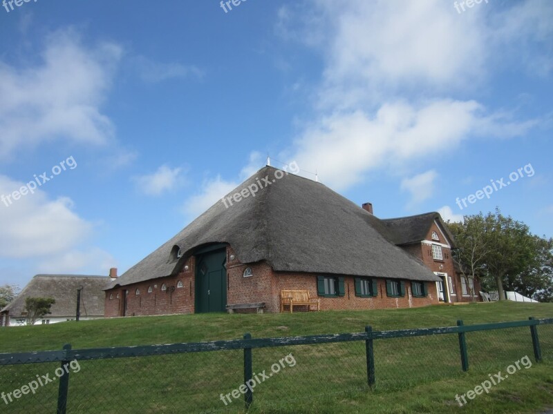 Hof Nordfriesland Thatched Roof Free Photos