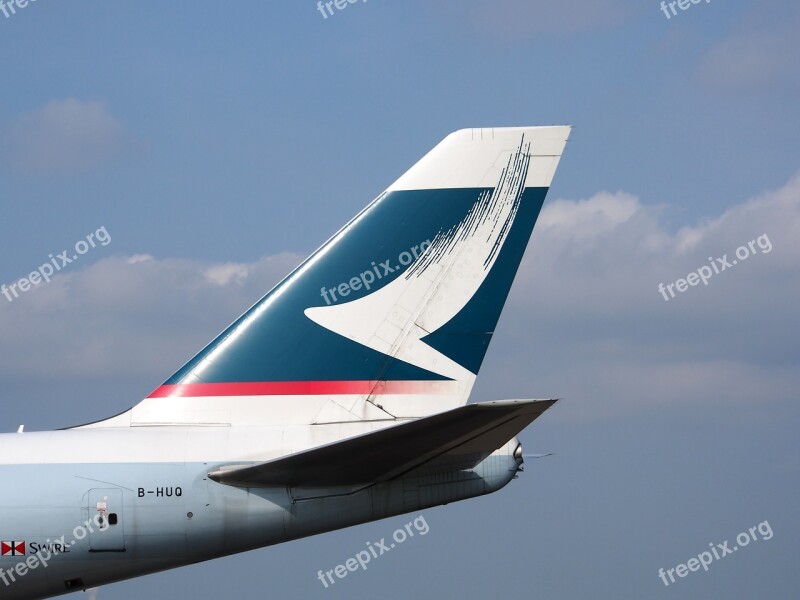 Boeing 747 Fin Cathay Pacific Jumbo Jet Aircraft