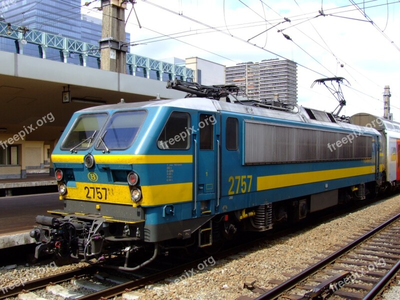 B 2757 Belgium Train Locomotive Transportation