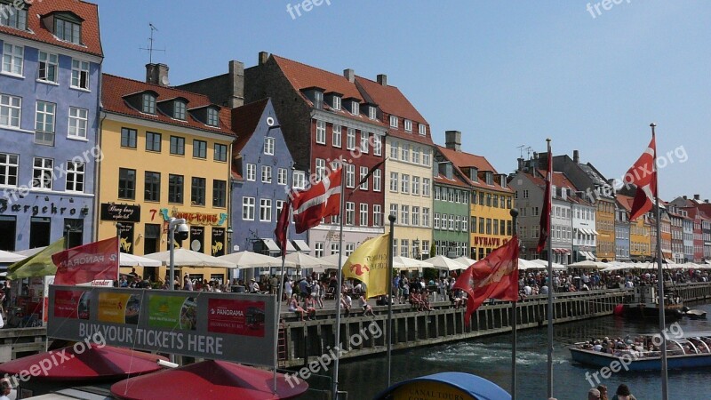 Historic Center Copenhagen Denmark Boats Places Of Interest