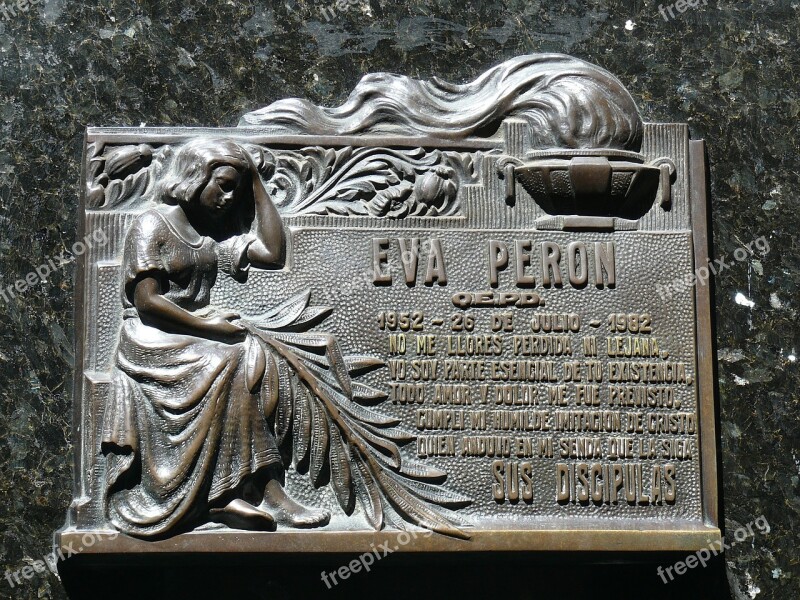 The Tomb Of Eva Perón Eva Peron Cemetery Buenos Aires Free Photos