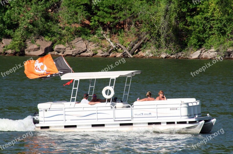 Pontoon Boats Boating Summer Free Photos