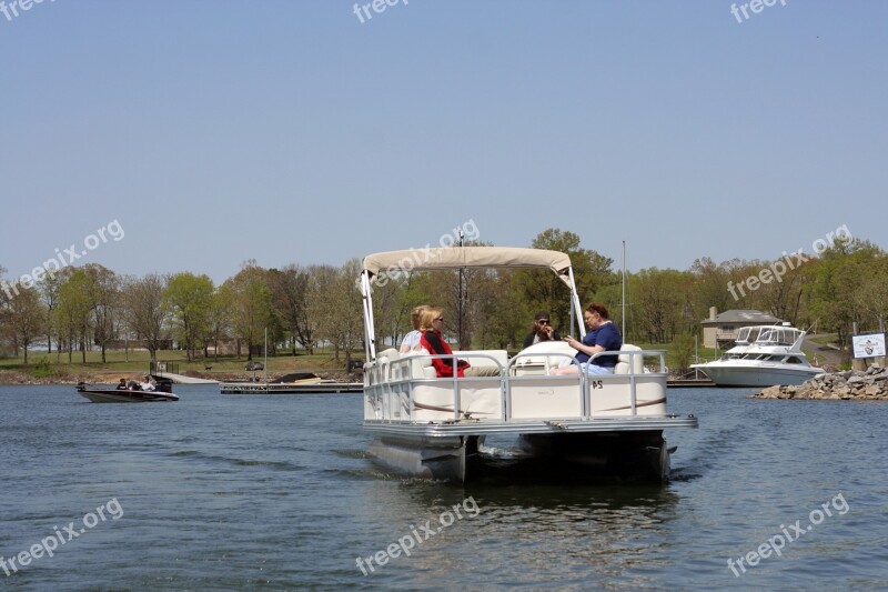 Pontoon Boats Boating Summer Free Photos