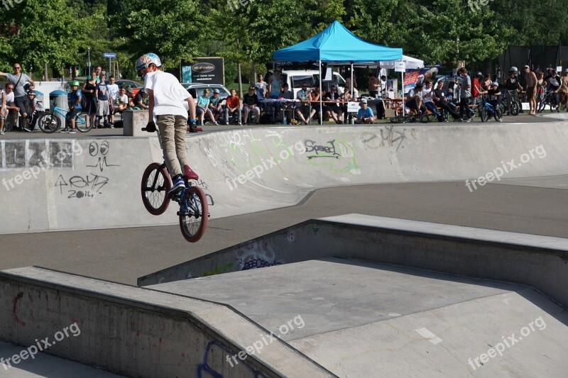 Bmx Bike Sport Jump Extremely